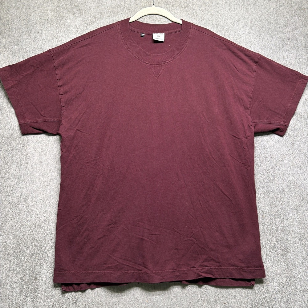 Gymshark men's t shirt Red burgundy crew neck short sleeve athletic XXL